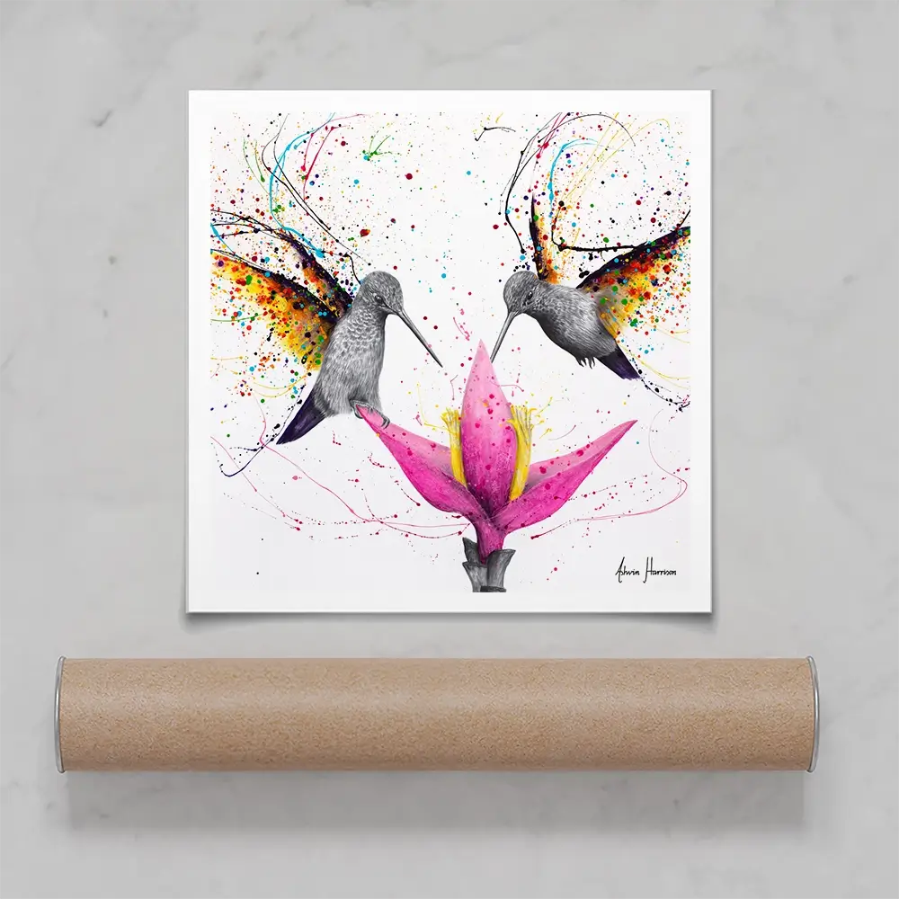 Friendship Hummingbirds Square Art Print Friendship Hummingbirds Square Art Print wall art product Ashvin Harrison