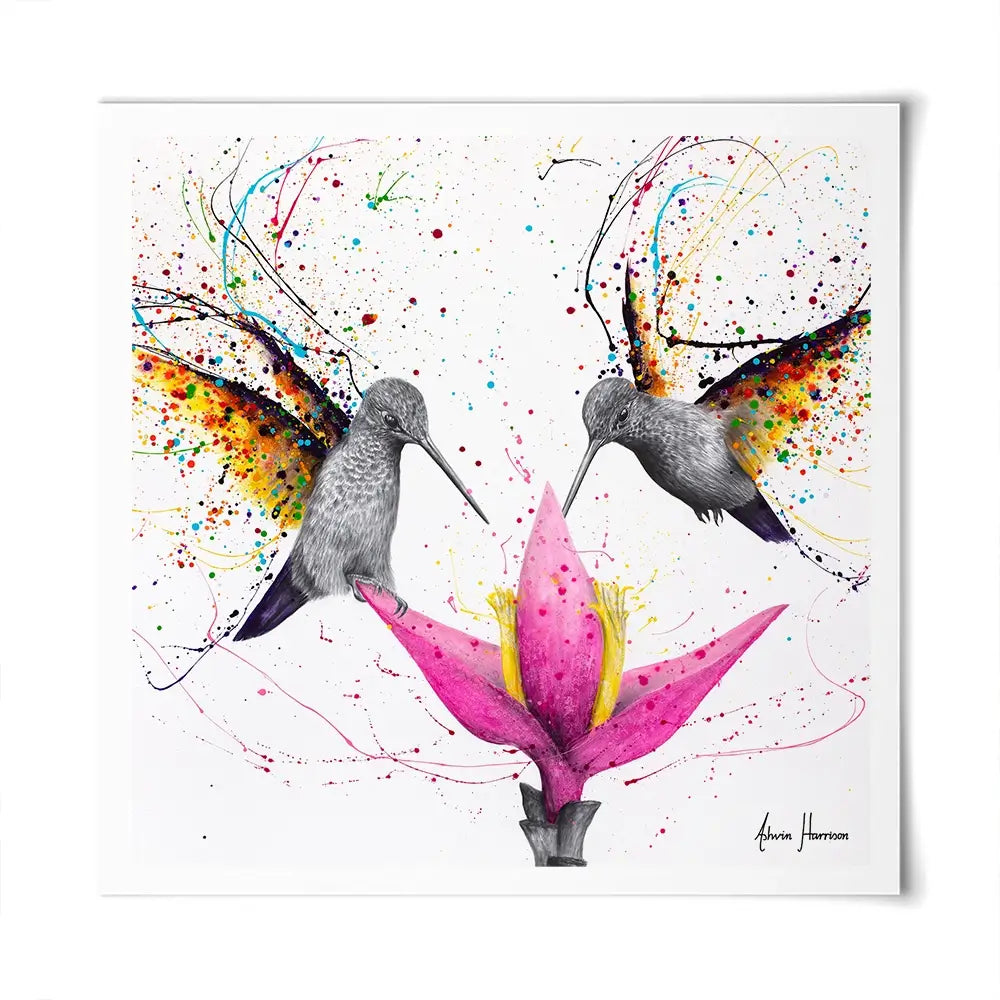 Friendship Hummingbirds Square Art Print Friendship Hummingbirds Square Art Print wall art product Ashvin Harrison