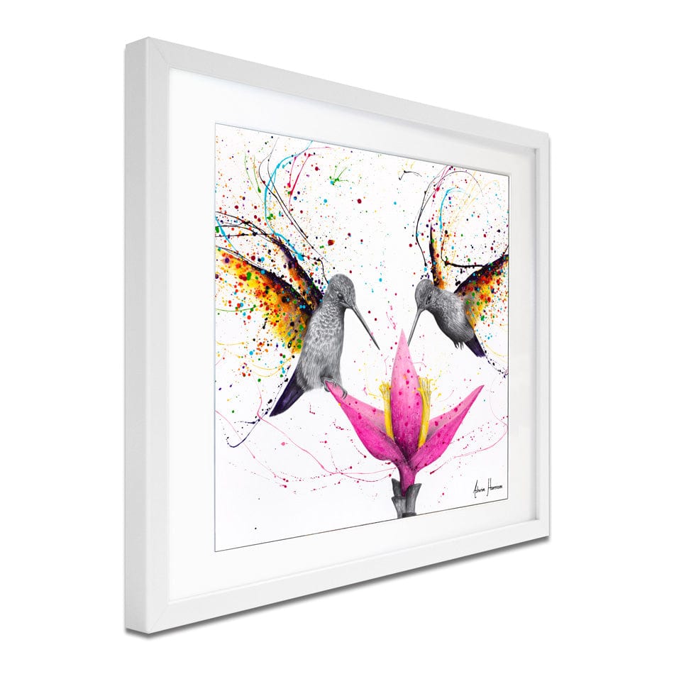 Friendship Hummingbirds Square Framed Art Print wall art product Ashvin Harrison