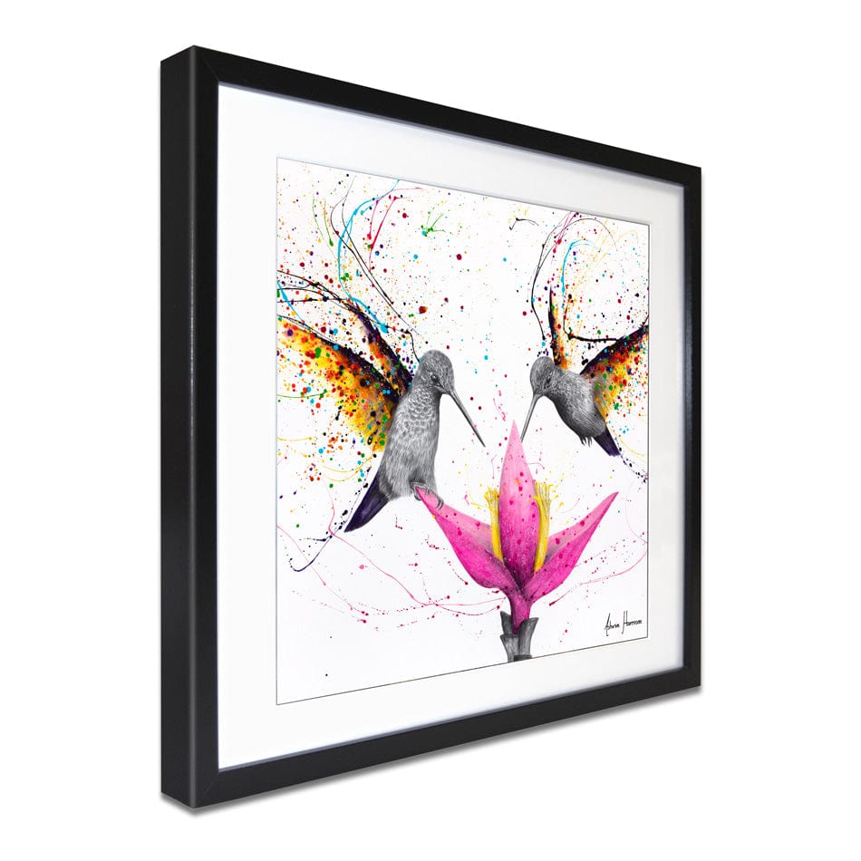 Friendship Hummingbirds Square Framed Art Print wall art product Ashvin Harrison