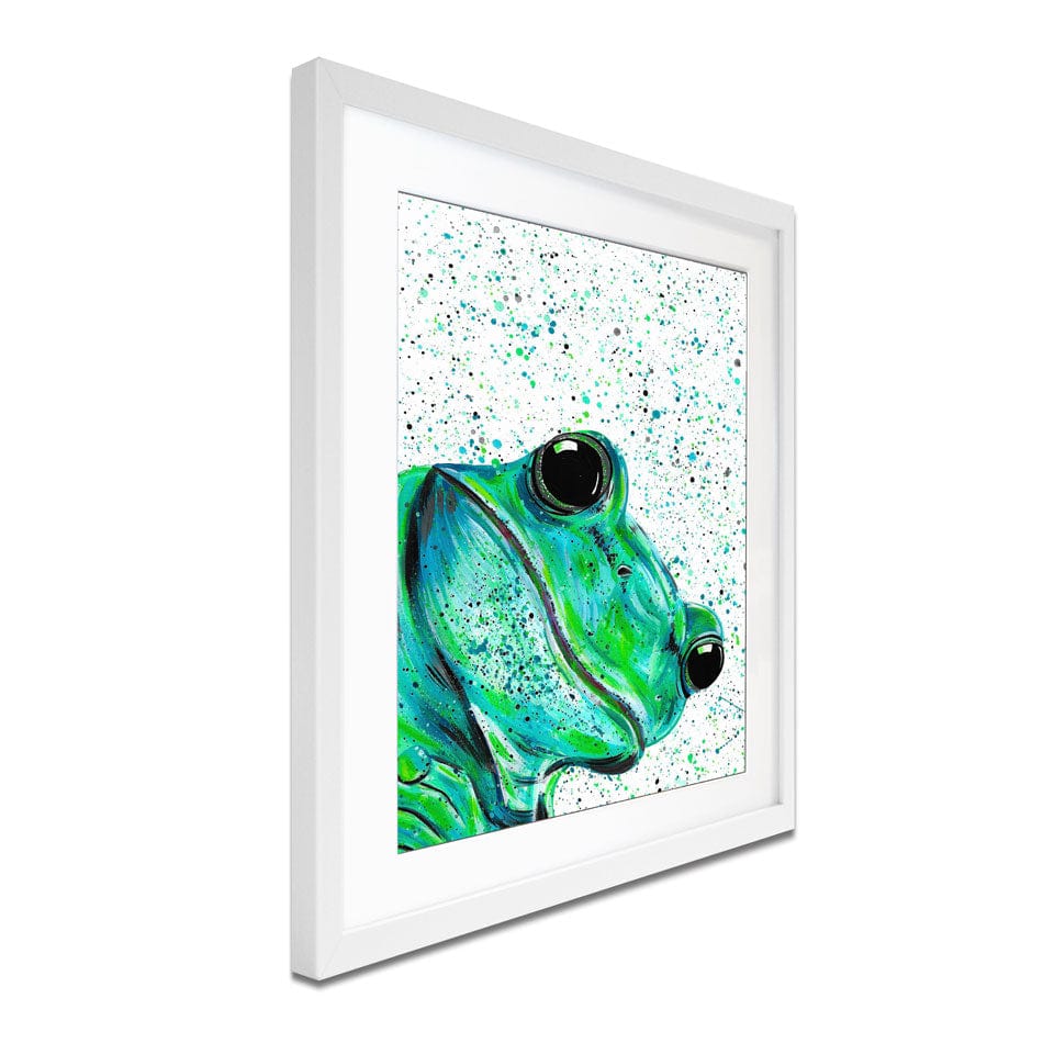 Frog Monty Framed Art Print wall art product Emma LC Art