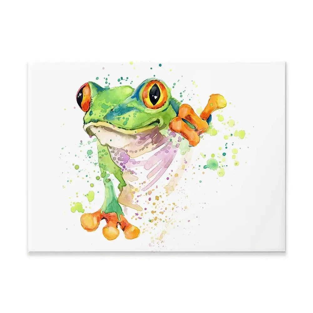 Frog Paint Splash Canvas Print Frog Paint Splash Canvas Print wall art product Faenkova Elena / Shutterstock