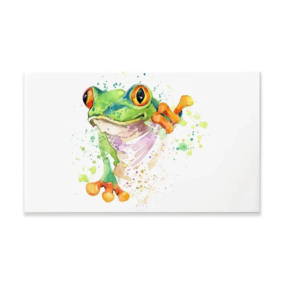 Frog Paint Splash Canvas Print Frog Paint Splash Canvas Print wall art product Faenkova Elena / Shutterstock