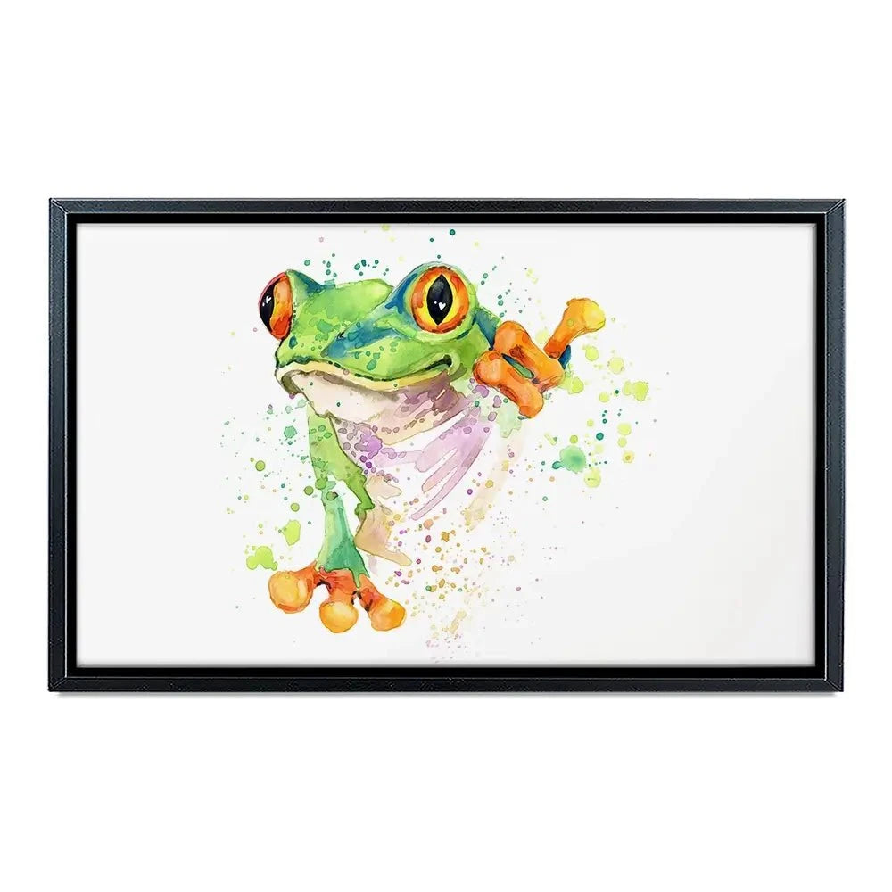 Frog Paint Splash Canvas Print Frog Paint Splash Canvas Print wall art product Faenkova Elena / Shutterstock