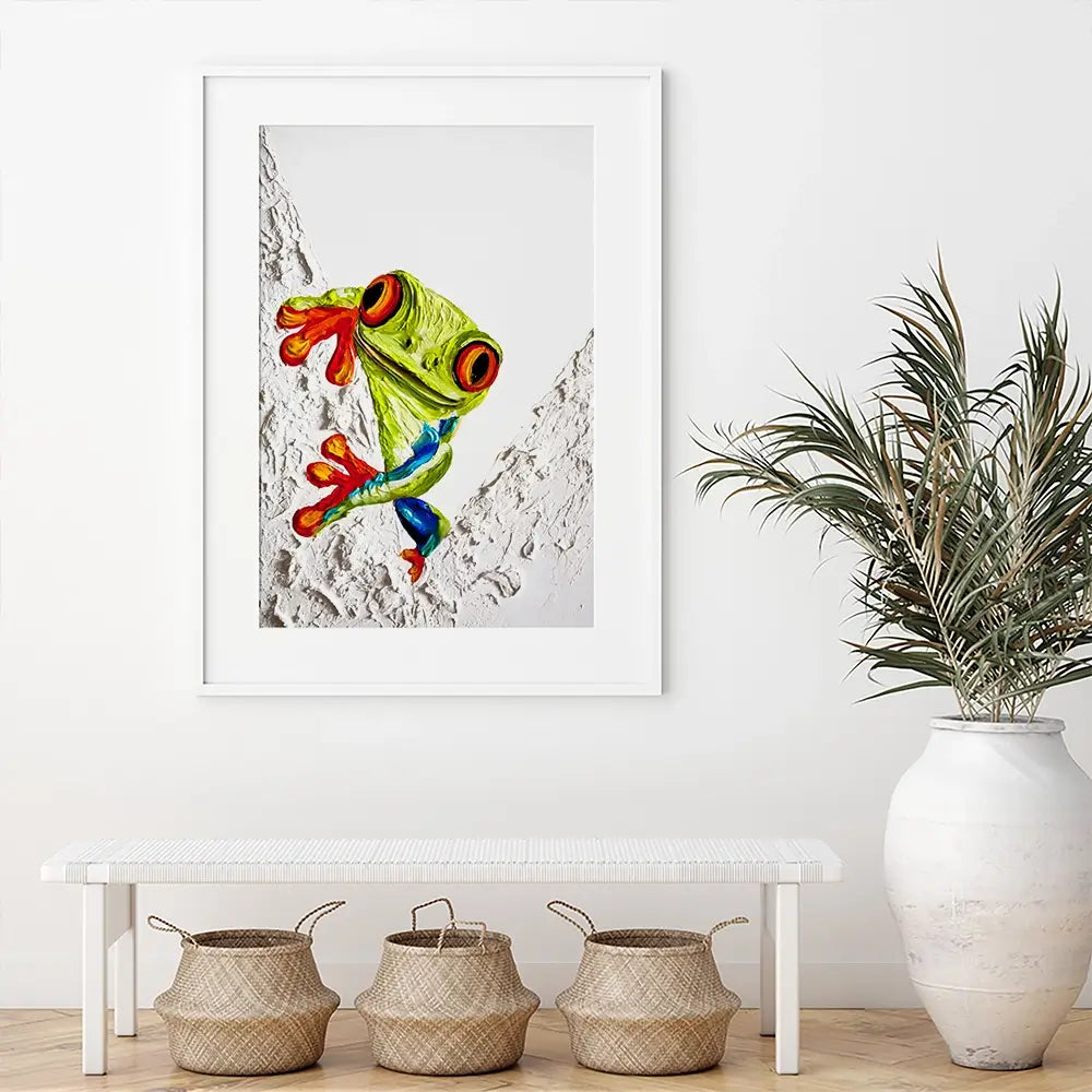 Froggy Framed Art Print Froggy Framed Art Print wall art product Osnat Tzadok