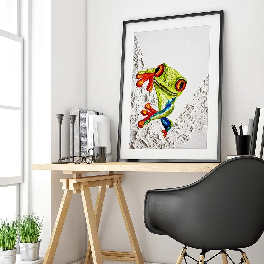 Froggy Framed Art Print Froggy Framed Art Print wall art product Osnat Tzadok