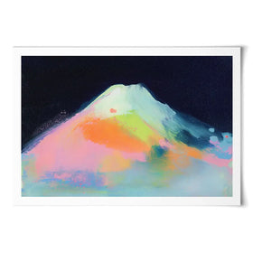 Fuji In Neon Art Print Fuji In Neon Art Print wall art product Chromatic Storm Studio