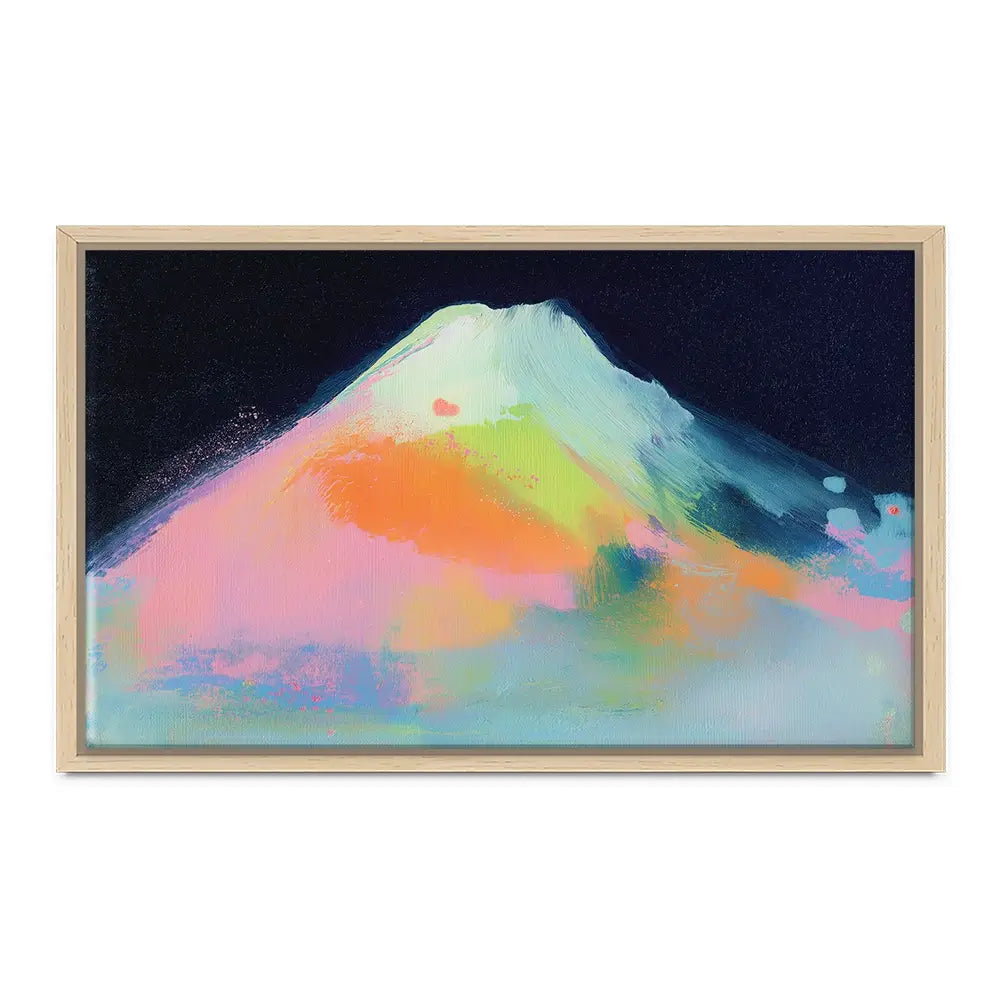 Fuji In Neon Canvas Print Fuji In Neon Canvas Print wall art product Chromatic Storm Studio