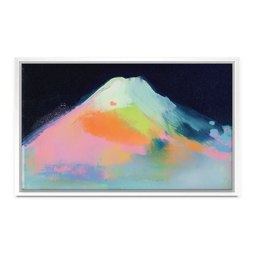 Fuji In Neon Canvas Print Fuji In Neon Canvas Print wall art product Chromatic Storm Studio