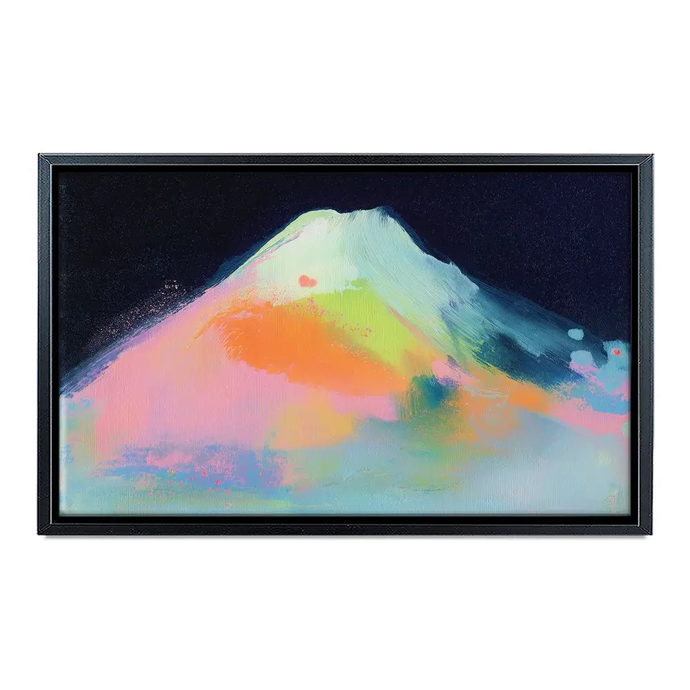 Fuji In Neon Canvas Print Fuji In Neon Canvas Print wall art product Chromatic Storm Studio
