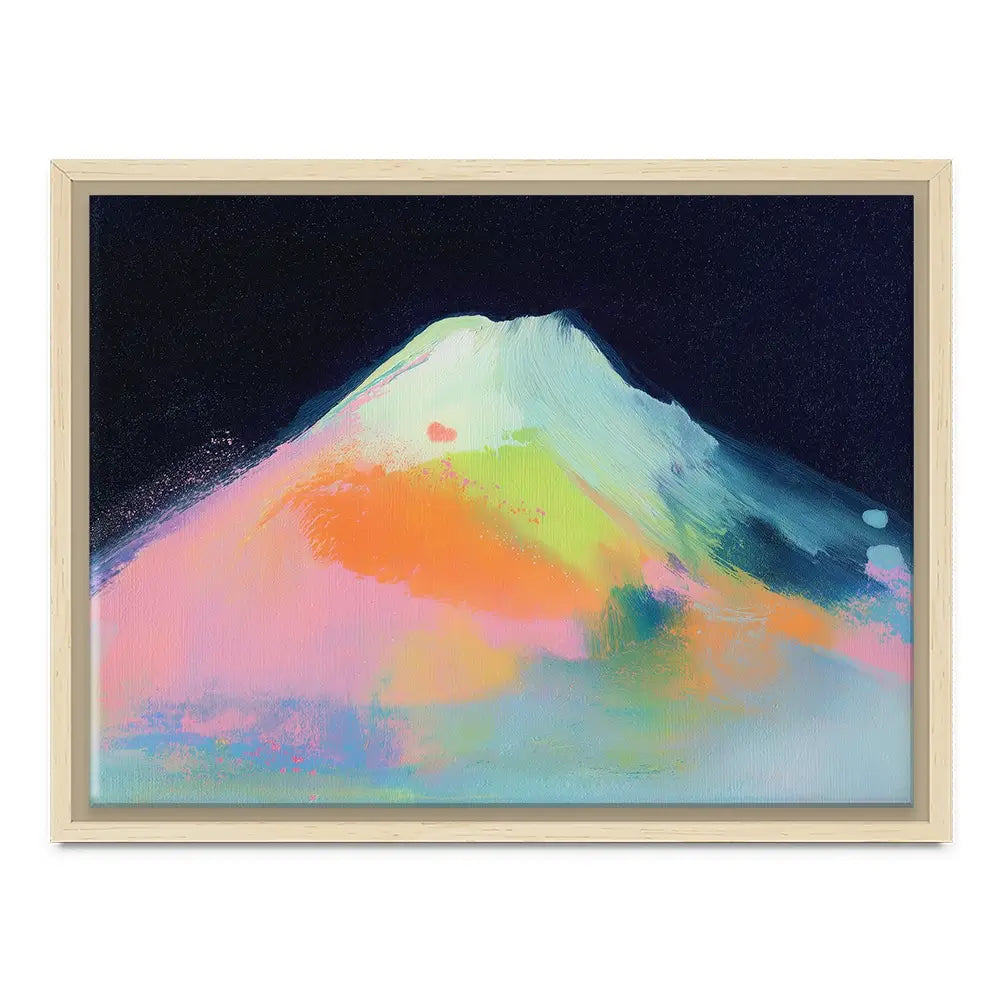 Fuji In Neon Canvas Print Fuji In Neon Canvas Print wall art product Chromatic Storm Studio