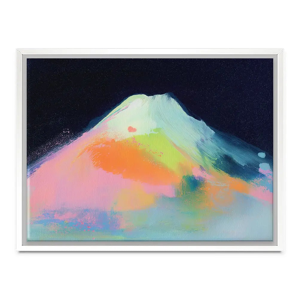 Fuji In Neon Canvas Print Fuji In Neon Canvas Print wall art product Chromatic Storm Studio