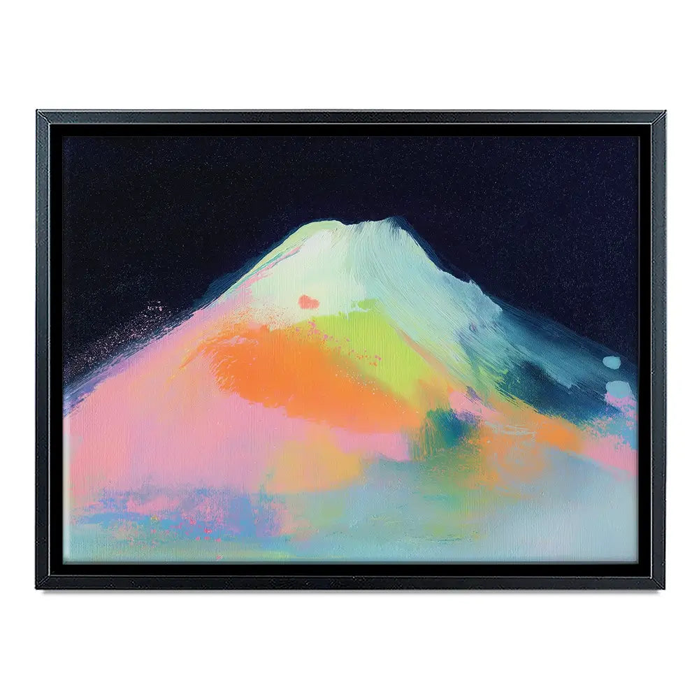 Fuji In Neon Canvas Print Fuji In Neon Canvas Print wall art product Chromatic Storm Studio
