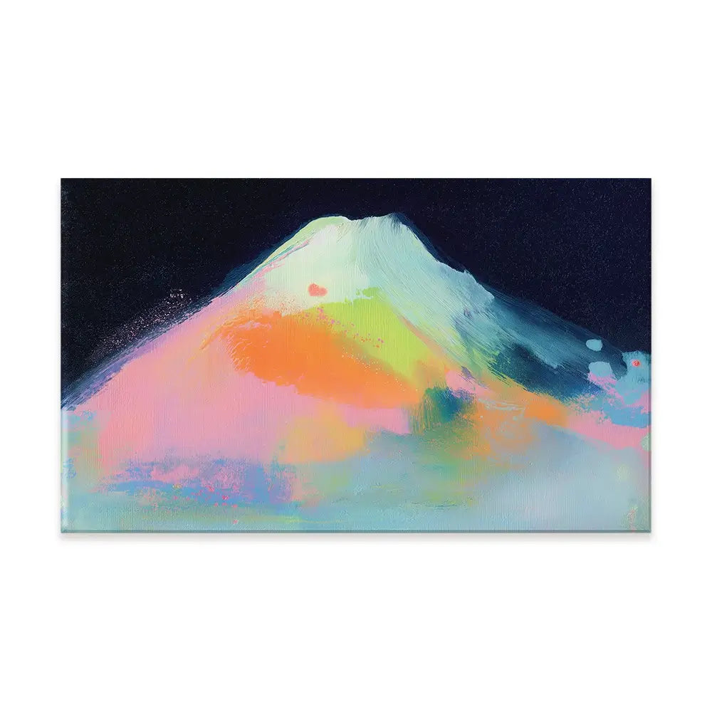 Fuji In Neon Canvas Print Fuji In Neon Canvas Print wall art product Chromatic Storm Studio