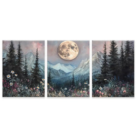 Full Moon Trio Canvas Print Full Moon Trio Canvas Print wall art product IAmHomeStudio