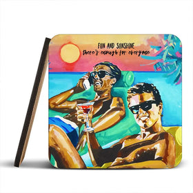 Fun And Sunshine Coaster Set Fun And Sunshine Coaster Set wall art product Juliet Stockton