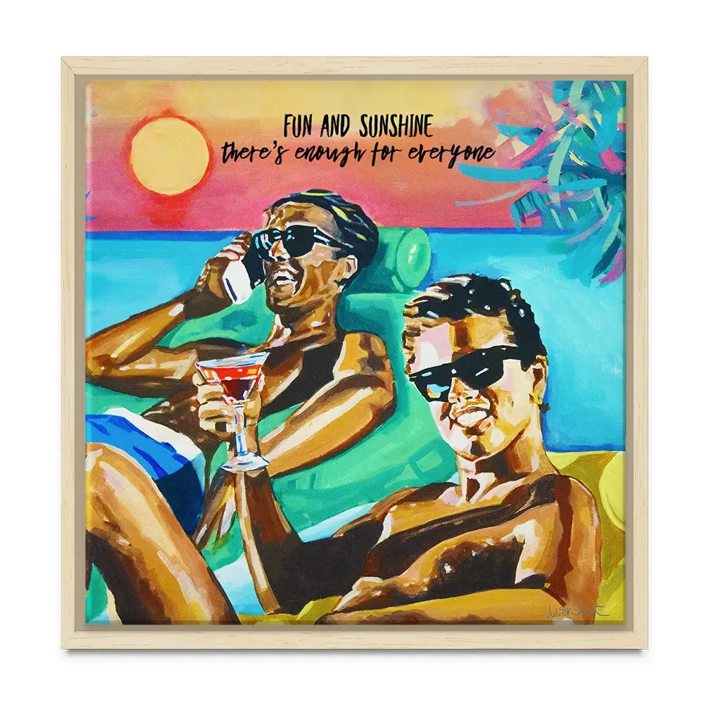 Fun And Sunshine Square Canvas Print Fun And Sunshine Square Canvas Print wall art product Juliet Stockton