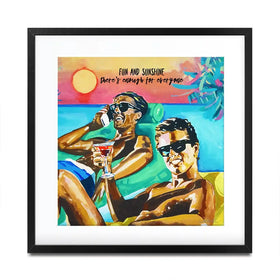 Fun And Sunshine Square Framed Art Print Fun And Sunshine Square Framed Art Print wall art product Juliet Stockton