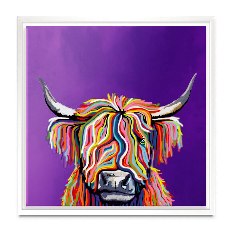 Funky Coloured Cow Canvas Print wall art product Independent