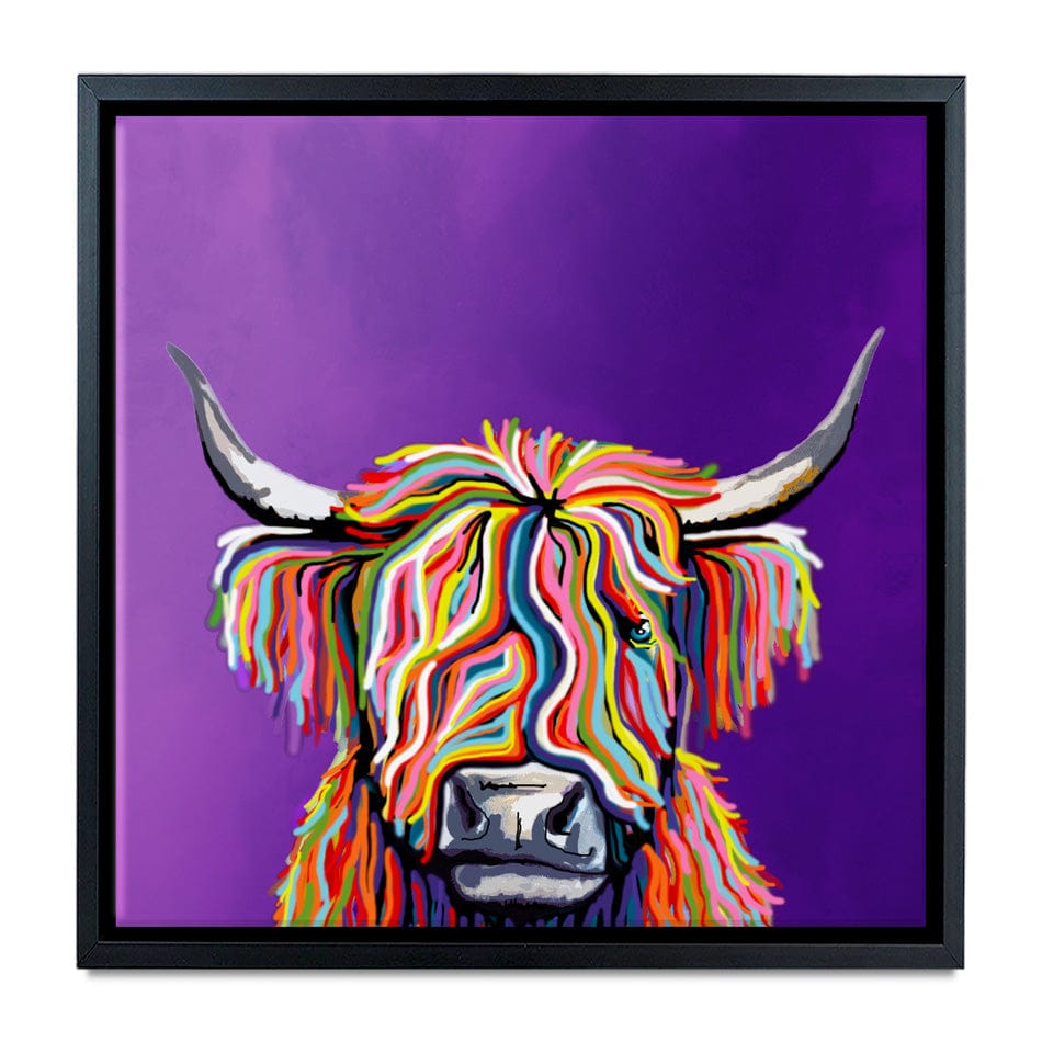 Funky Coloured Cow Canvas Print wall art product Independent
