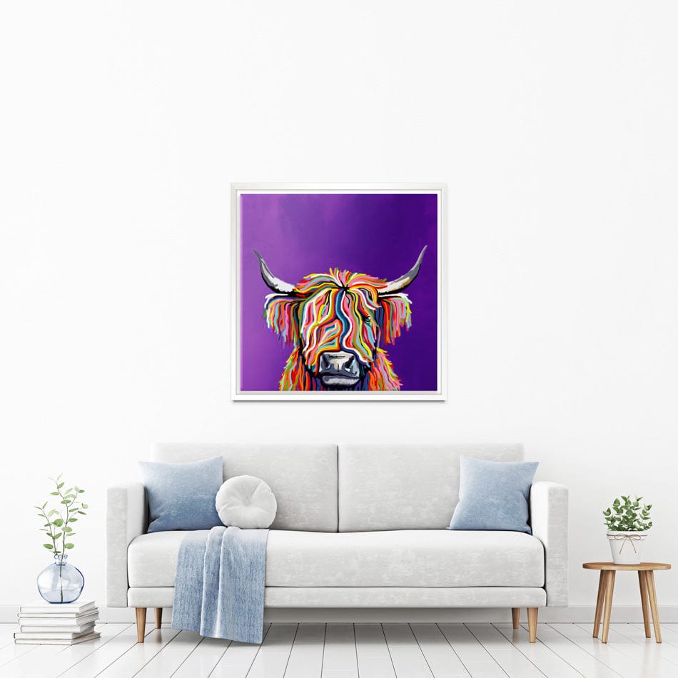 Funky Coloured Cow Canvas Print wall art product Independent