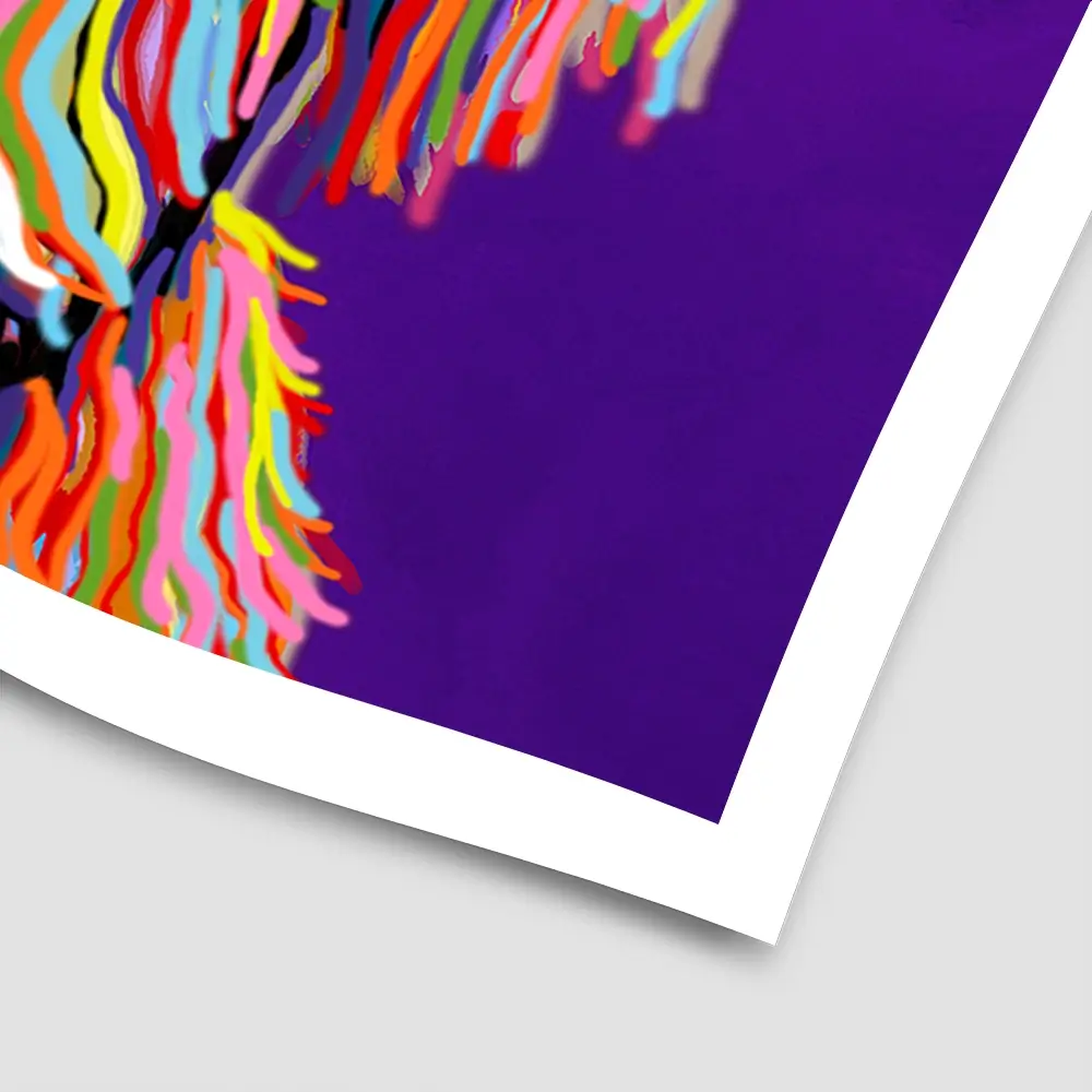 Funky Coloured Cow Square Art Print Funky Coloured Cow Square Art Print wall art product Independent