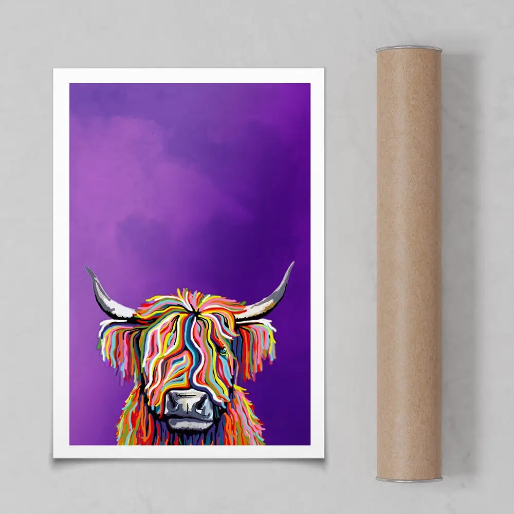Funky Cow Art Print Funky Cow Art Print wall art product Independent