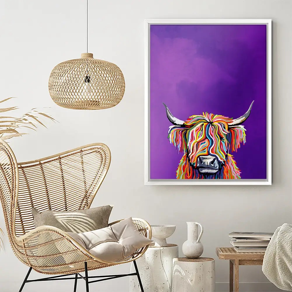 Funky Cow Canvas Print Funky Cow Canvas Print wall art product Independent