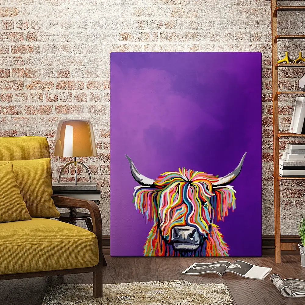 Funky Cow Canvas Print Funky Cow Canvas Print wall art product Independent