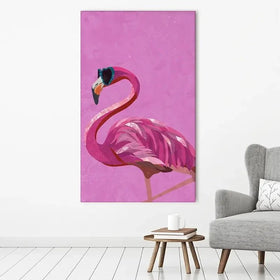 Funky Flamingo Canvas Print Funky Flamingo Canvas Print wall art product Sarah Manovski
