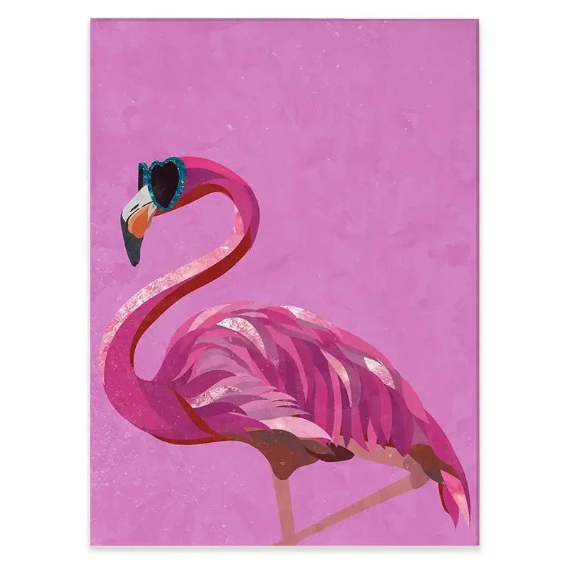 Funky Flamingo Canvas Print Funky Flamingo Canvas Print wall art product Sarah Manovski