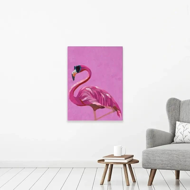 Funky Flamingo Canvas Print Funky Flamingo Canvas Print wall art product Sarah Manovski