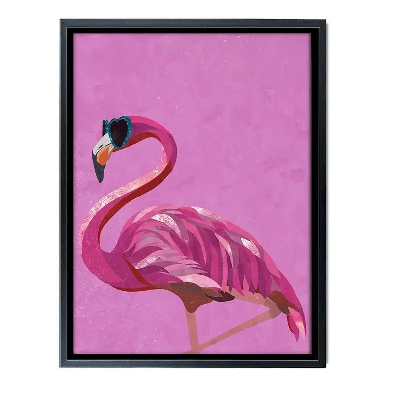 Funky Flamingo Canvas Print Funky Flamingo Canvas Print wall art product Sarah Manovski