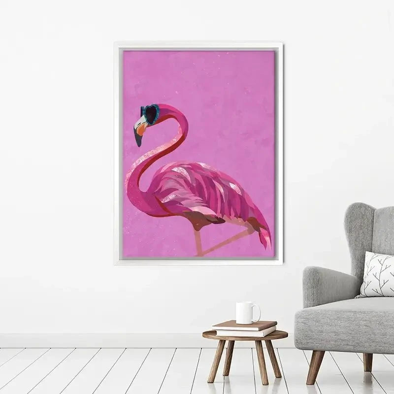 Funky Flamingo Canvas Print Funky Flamingo Canvas Print wall art product Sarah Manovski
