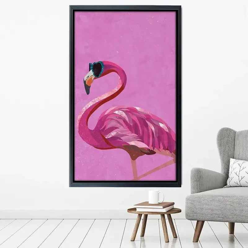 Funky Flamingo Canvas Print Funky Flamingo Canvas Print wall art product Sarah Manovski