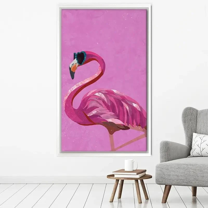 Funky Flamingo Canvas Print Funky Flamingo Canvas Print wall art product Sarah Manovski