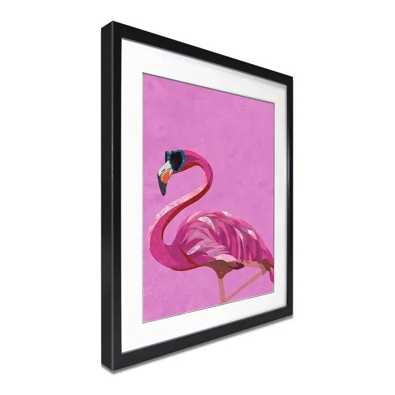 Funky Flamingo Framed Art Print Funky Flamingo Framed Art Print wall art product Sarah Manovski