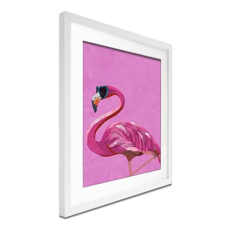 Funky Flamingo Framed Art Print Funky Flamingo Framed Art Print wall art product Sarah Manovski