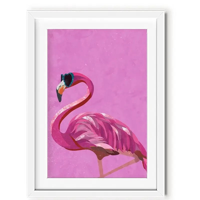 Funky Flamingo Framed Art Print Funky Flamingo Framed Art Print wall art product Sarah Manovski