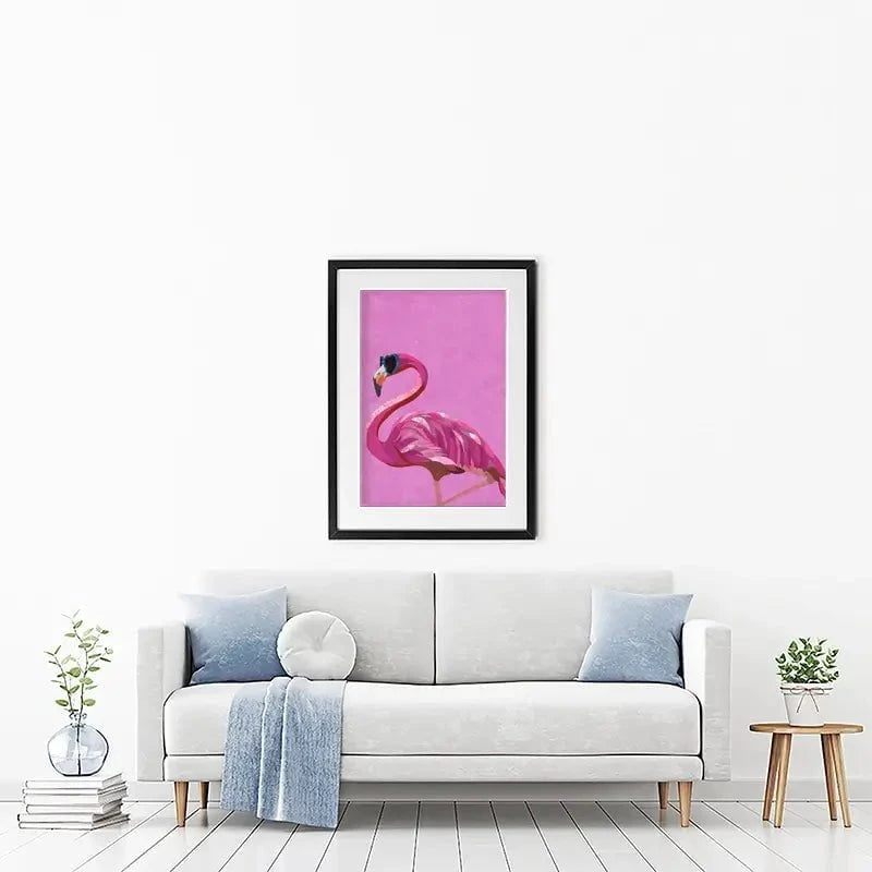 Funky Flamingo Framed Art Print Funky Flamingo Framed Art Print wall art product Sarah Manovski