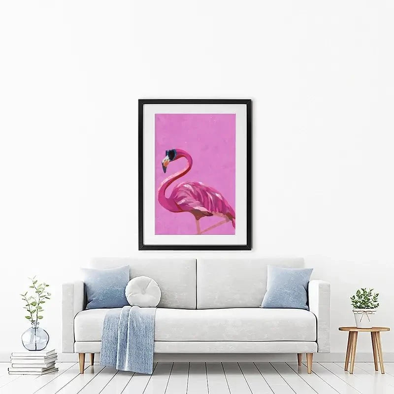 Funky Flamingo Framed Art Print Funky Flamingo Framed Art Print wall art product Sarah Manovski
