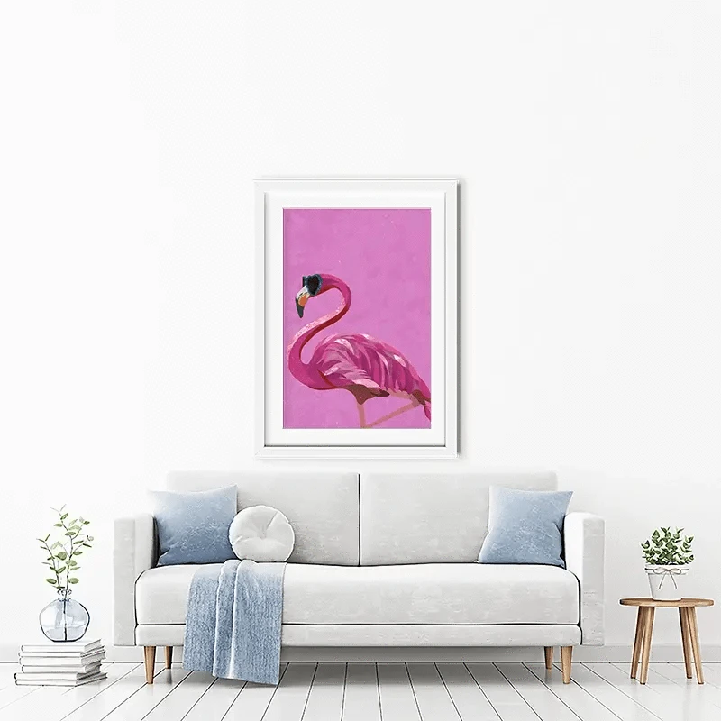 Funky Flamingo Framed Art Print Funky Flamingo Framed Art Print wall art product Sarah Manovski