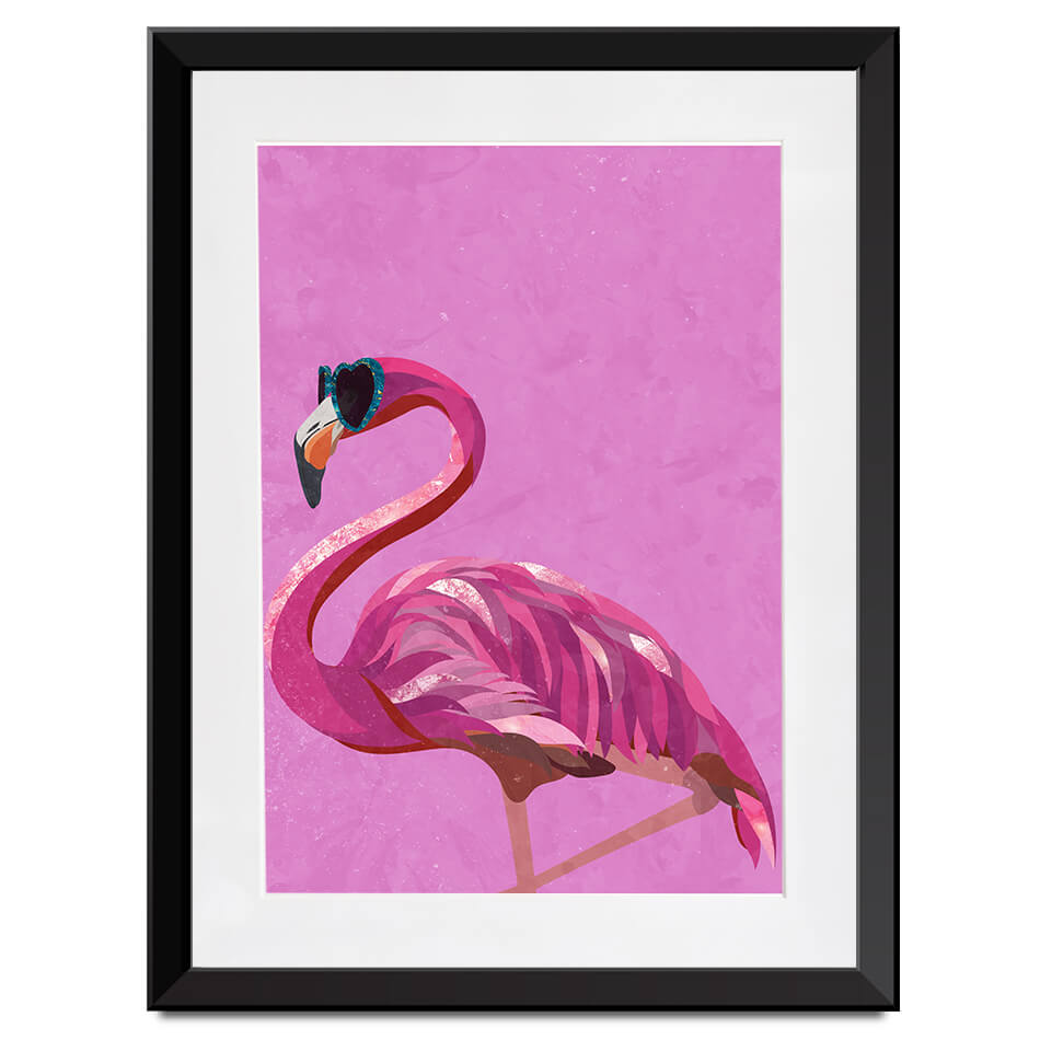 Funky Flamingo Framed Art Print Funky Flamingo Framed Art Print wall art product Sarah Manovski
