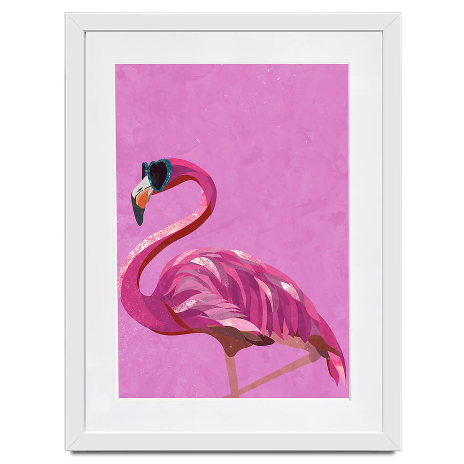 Funky Flamingo Framed Art Print Funky Flamingo Framed Art Print wall art product Sarah Manovski