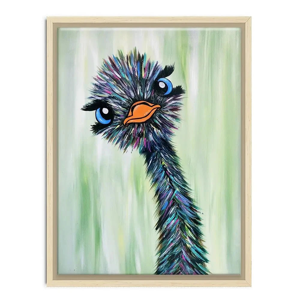 Funky Ostrich Canvas Print Funky Ostrich Canvas Print wall art product Tanya Stone / Shutterstock