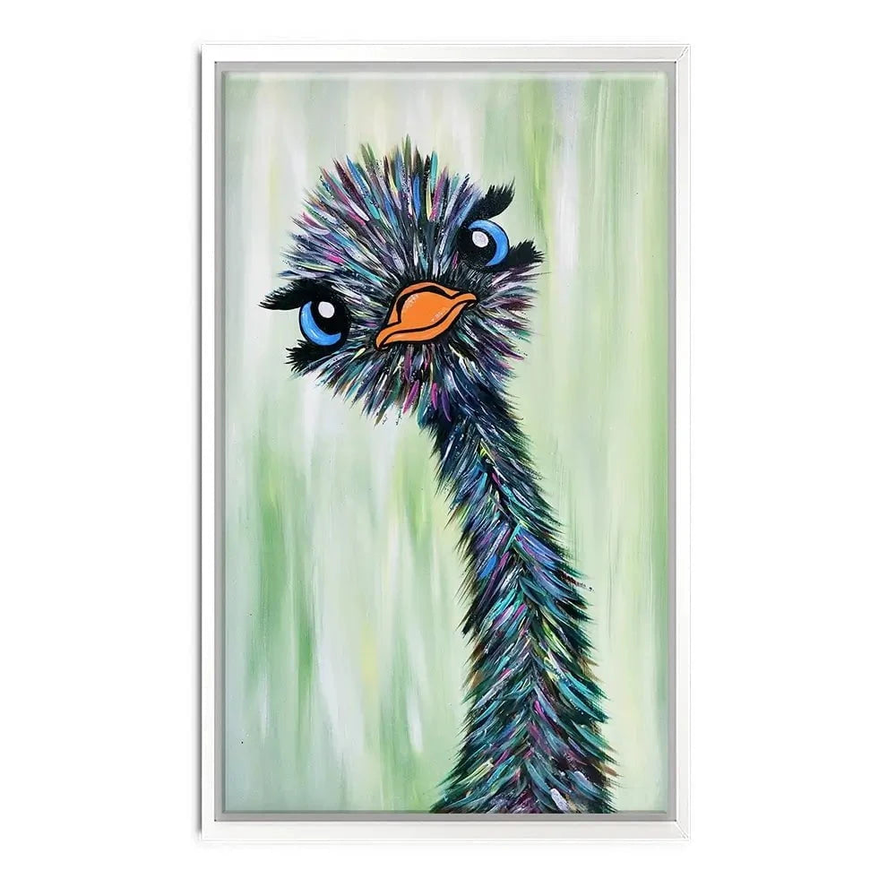 Funky Ostrich Canvas Print Funky Ostrich Canvas Print wall art product Tanya Stone / Shutterstock