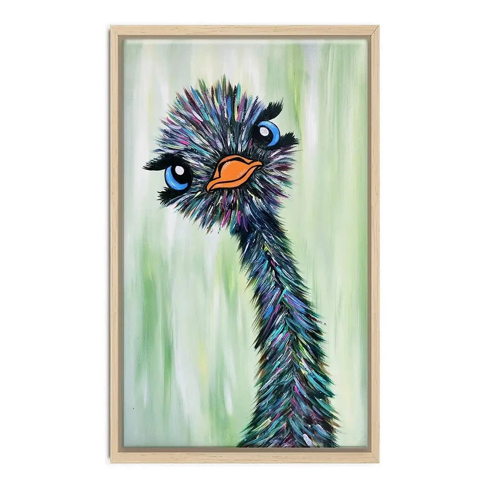 Funky Ostrich Canvas Print Funky Ostrich Canvas Print wall art product Tanya Stone / Shutterstock