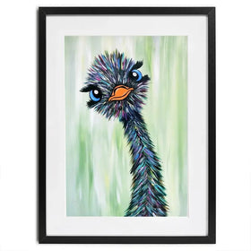 Funky Ostrich Framed Art Print Funky Ostrich Framed Art Print wall art product Tanya Stone / Shutterstock