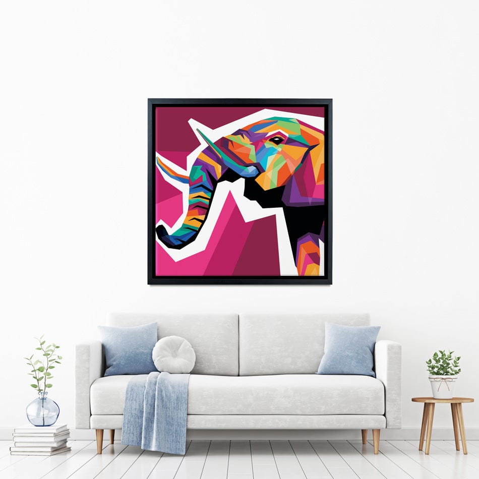 Funky Pop Art Elephant Canvas Print wall art product Zero05Ard / Shutterstock