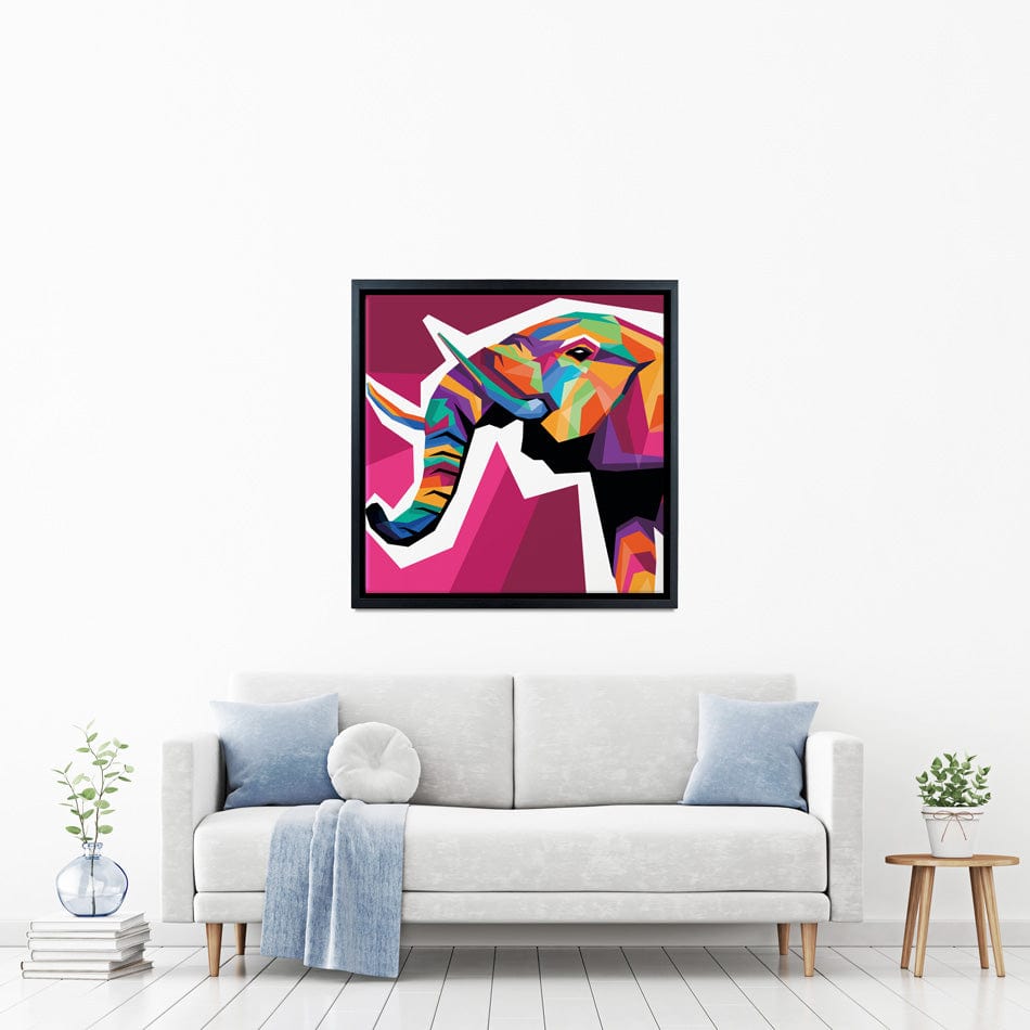 Funky Pop Art Elephant Canvas Print wall art product Zero05Ard / Shutterstock
